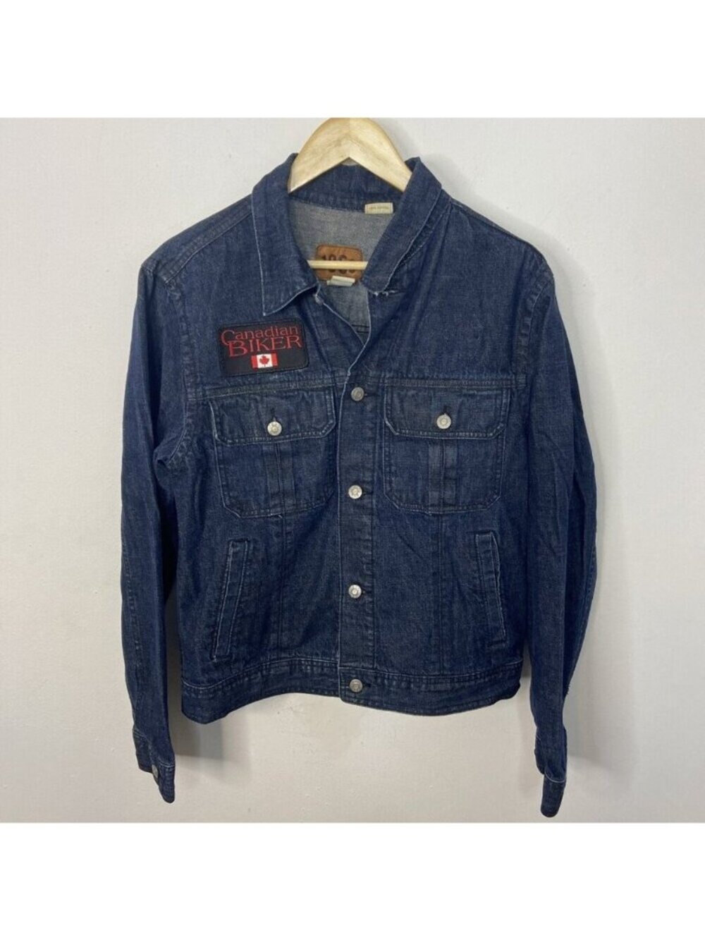 Gap 1969 Men M Canadian Biker Patches Jean Jacket Ncom National Coalition